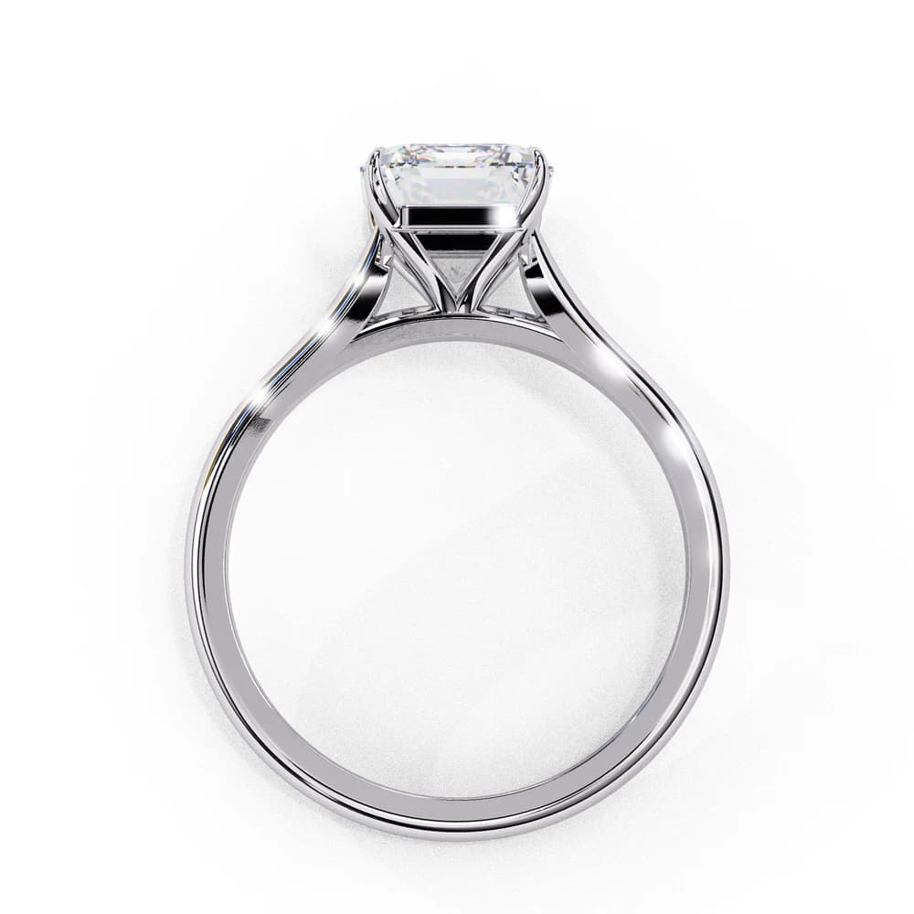 Elegant Radiant Rectangular Lab Grown Diamond Ring - Image 12 Elegant Radiant Rectangular Lab Grown Diamond Ring, view 12 of 14