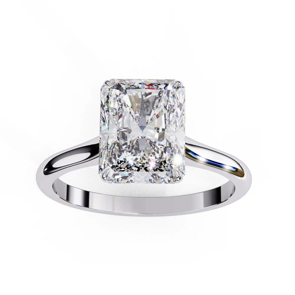 Elegant Radiant Rectangular Lab Grown Diamond Ring - Image 13 Elegant Radiant Rectangular Lab Grown Diamond Ring, view 13 of 14