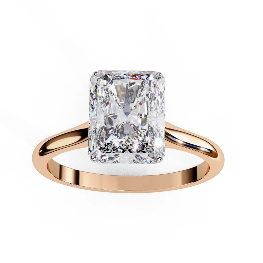 Elegant Radiant Rectangular Lab Grown Diamond Ring - Image 2 Elegant Radiant Rectangular Lab Grown Diamond Ring, view 2 of 14