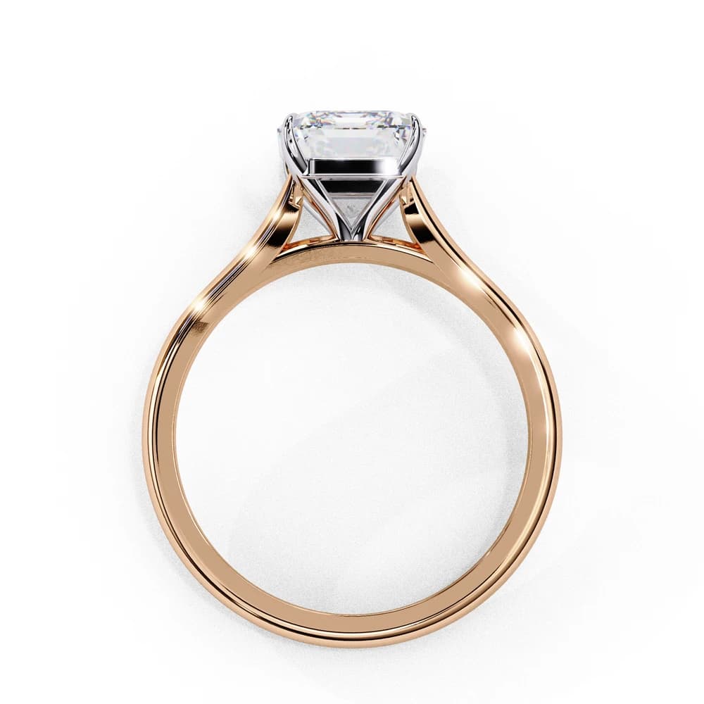 Elegant Radiant Rectangular Lab Grown Diamond Ring - Image 3 Elegant Radiant Rectangular Lab Grown Diamond Ring, view 3 of 14