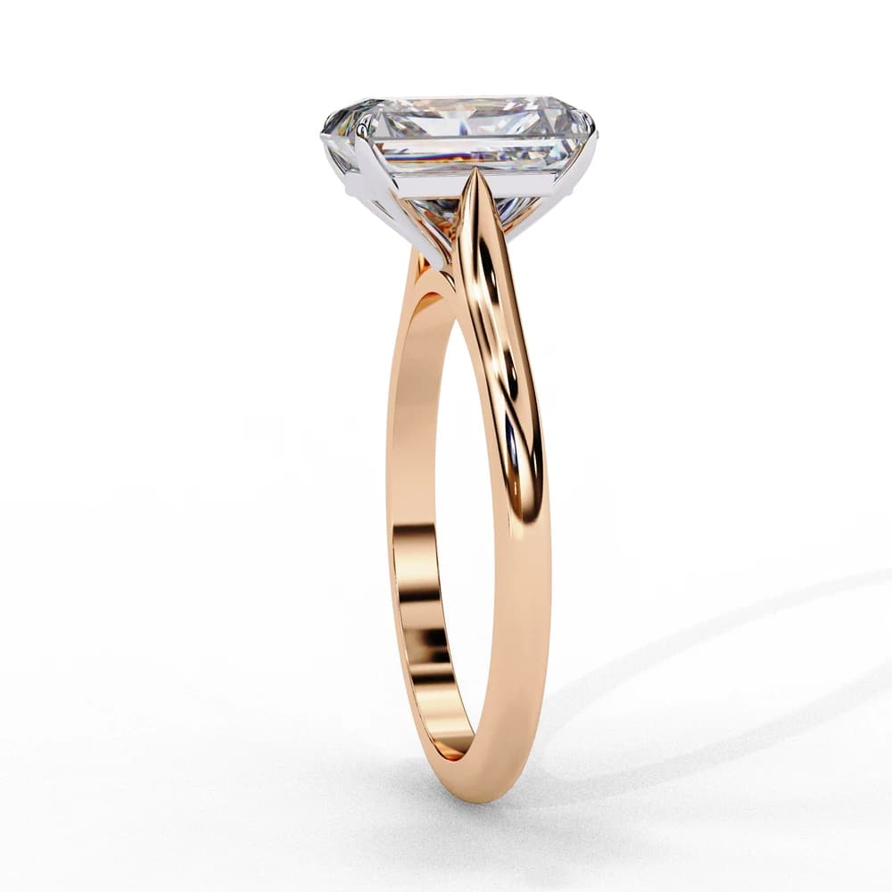 Elegant Radiant Rectangular Lab Grown Diamond Ring - Image 4 Elegant Radiant Rectangular Lab Grown Diamond Ring, view 4 of 14