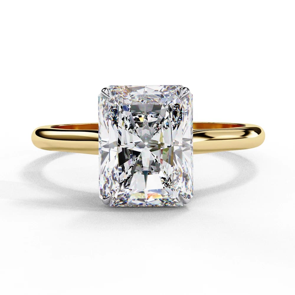 Elegant Radiant Rectangular Lab Grown Diamond Ring - Image 7 Elegant Radiant Rectangular Lab Grown Diamond Ring, view 7 of 14