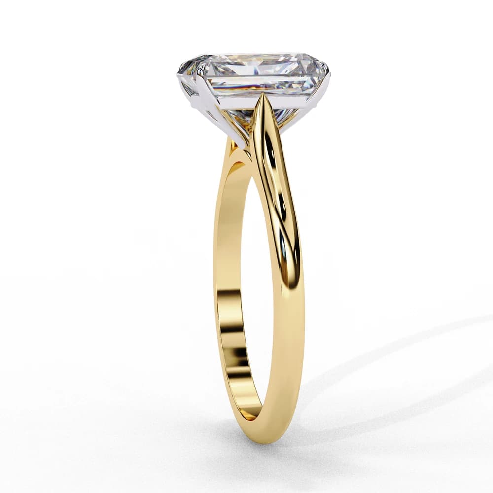 Elegant Radiant Rectangular Lab Grown Diamond Ring - Image 8 Elegant Radiant Rectangular Lab Grown Diamond Ring, view 8 of 14