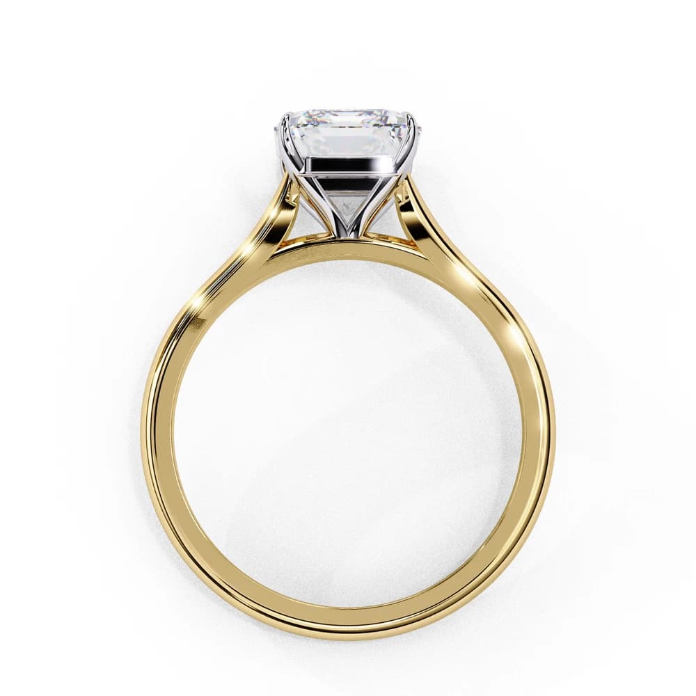 Elegant Radiant Rectangular Lab Grown Diamond Ring - Image 9 Elegant Radiant Rectangular Lab Grown Diamond Ring, view 9 of 14
