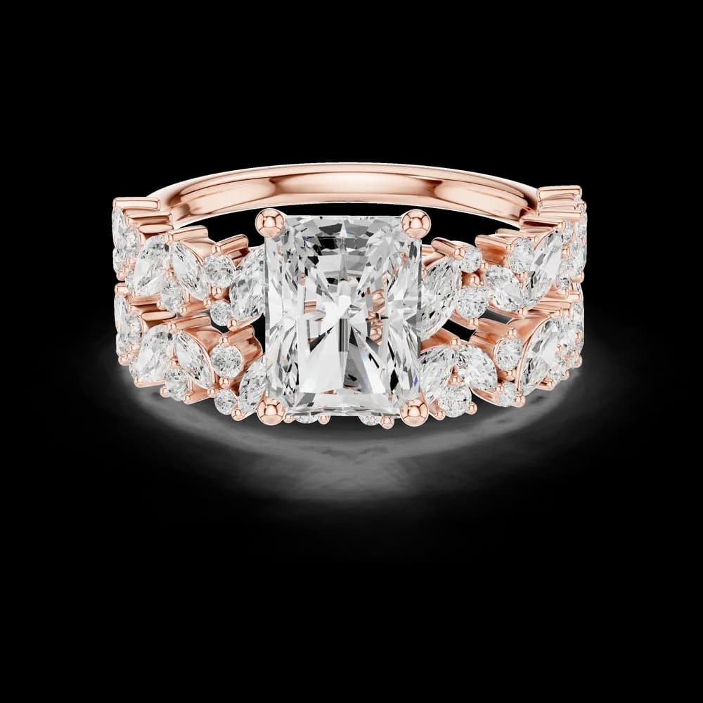 Radiant Cut Marquise Lab Grown Diamond Ring - Image 1 Radiant Cut Marquise Lab Grown Diamond Ring, view 1 of 6