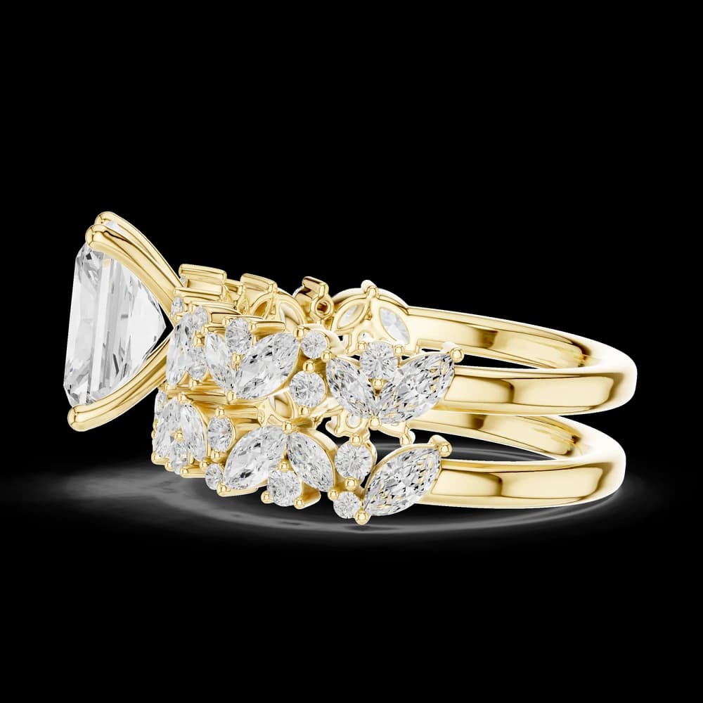 Radiant Cut Marquise Lab Grown Diamond Ring - Image 6 Radiant Cut Marquise Lab Grown Diamond Ring, view 6 of 6