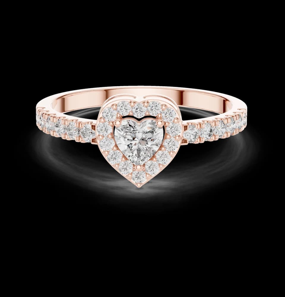 Eternal Sparkle Heart & Round Diamond Lab Grown Diamond Ring - Image 1 Eternal Sparkle Heart & Round Diamond Lab Grown Diamond Ring, view 1 of 6