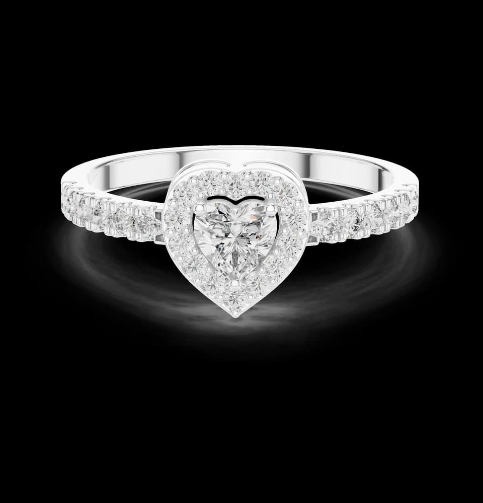 Eternal Sparkle Heart & Round Diamond Lab Grown Diamond Ring - Image 2 Eternal Sparkle Heart & Round Diamond Lab Grown Diamond Ring, view 2 of 6