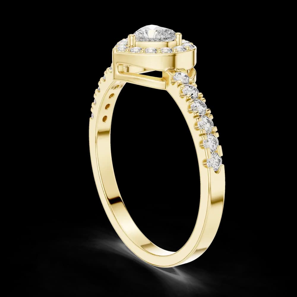 Eternal Sparkle Heart & Round Diamond Lab Grown Diamond Ring - Image 4 Eternal Sparkle Heart & Round Diamond Lab Grown Diamond Ring, view 4 of 6