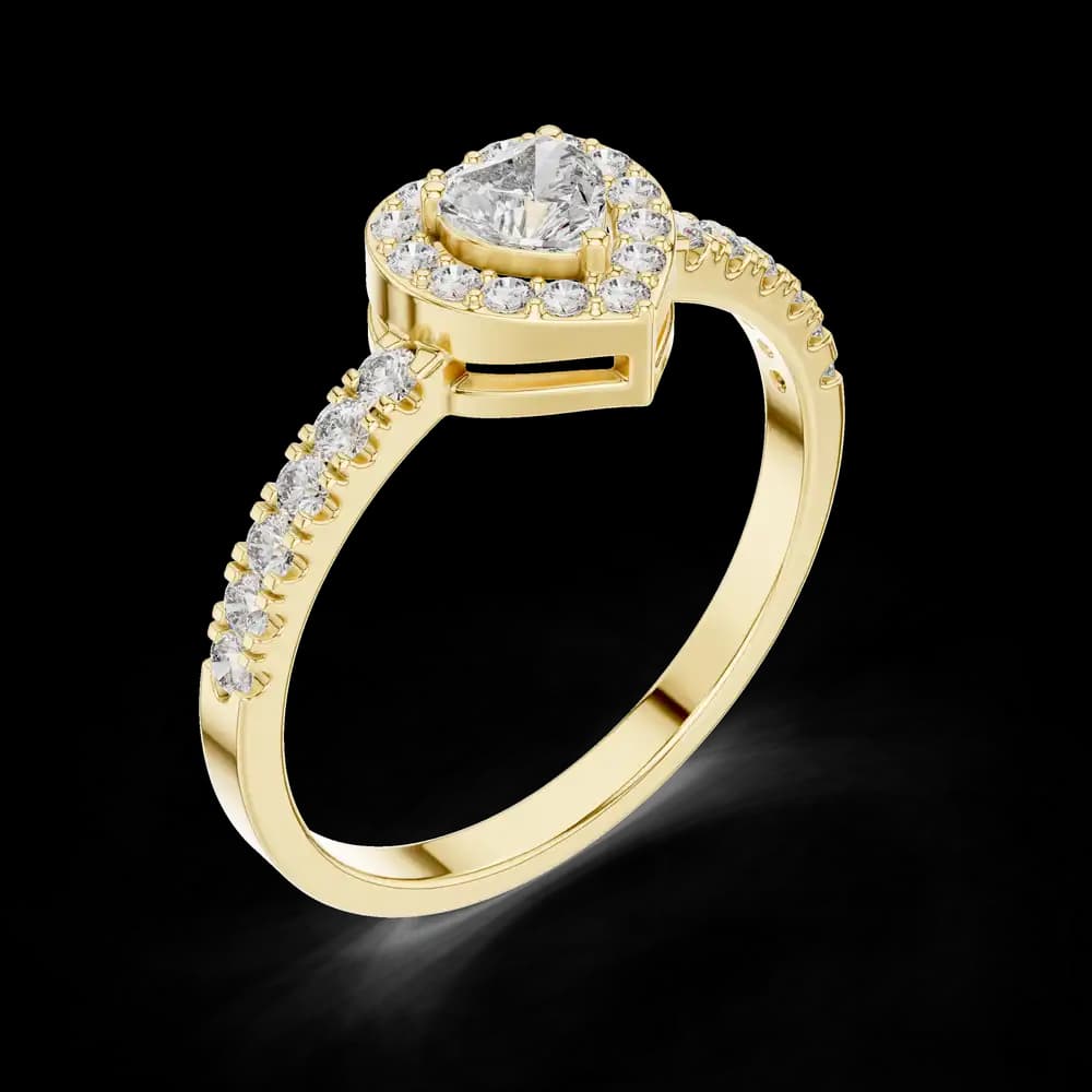 Eternal Sparkle Heart & Round Diamond Lab Grown Diamond Ring - Image 5 Eternal Sparkle Heart & Round Diamond Lab Grown Diamond Ring, view 5 of 6
