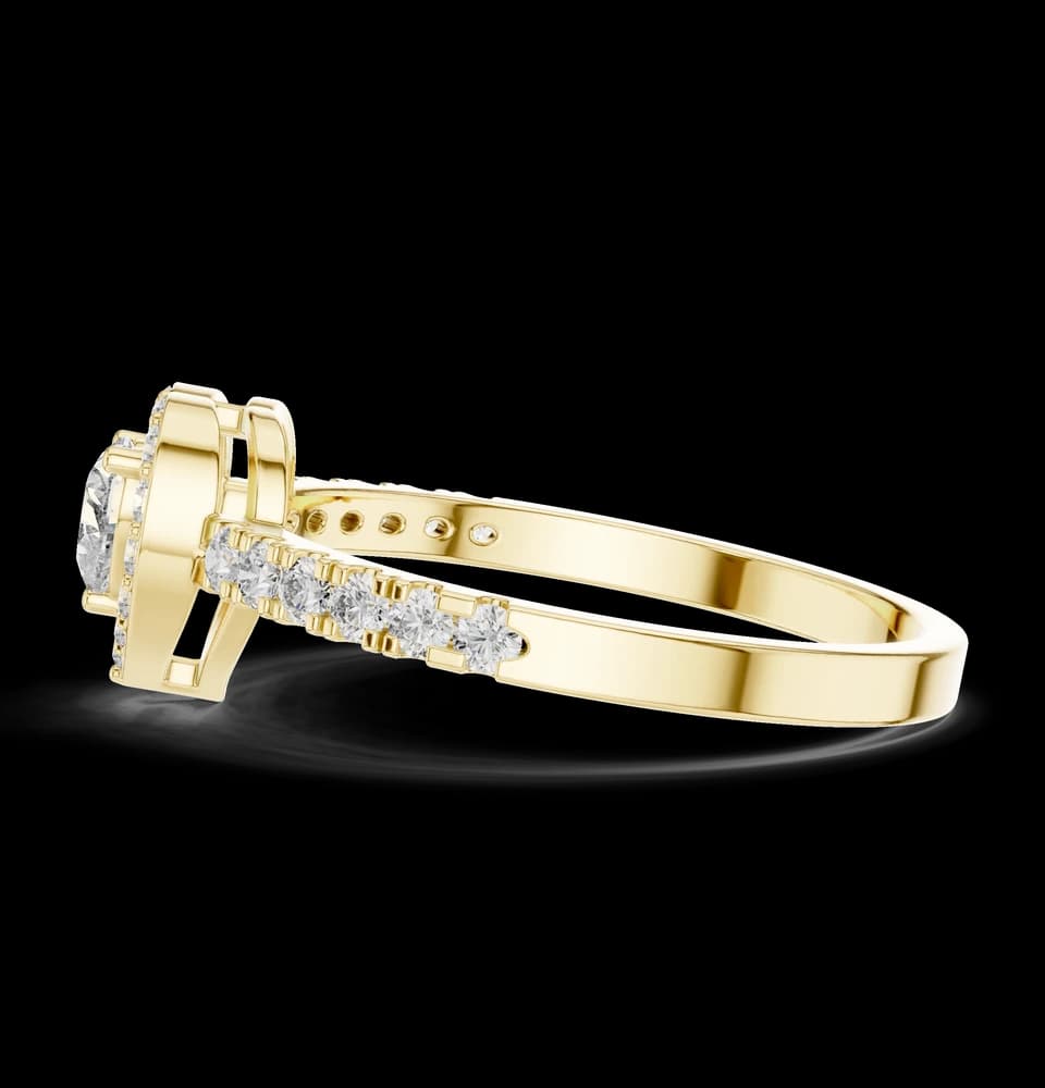 Eternal Sparkle Heart & Round Diamond Lab Grown Diamond Ring - Image 6 Eternal Sparkle Heart & Round Diamond Lab Grown Diamond Ring, view 6 of 6