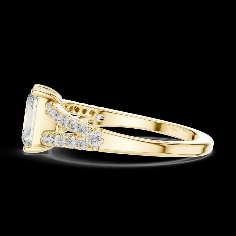 Radiant Cut Split Shank Lab Grown Diamond Ring - Image 6 Radiant Cut Split Shank Lab Grown Diamond Ring, view 6 of 6