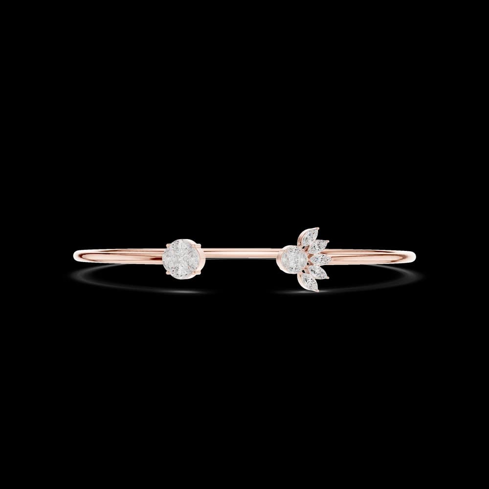 The Asymmetric Cluster Open Cuff Bangle - Image 2 The Asymmetric Cluster Open Cuff Bangle, view 2 of 7