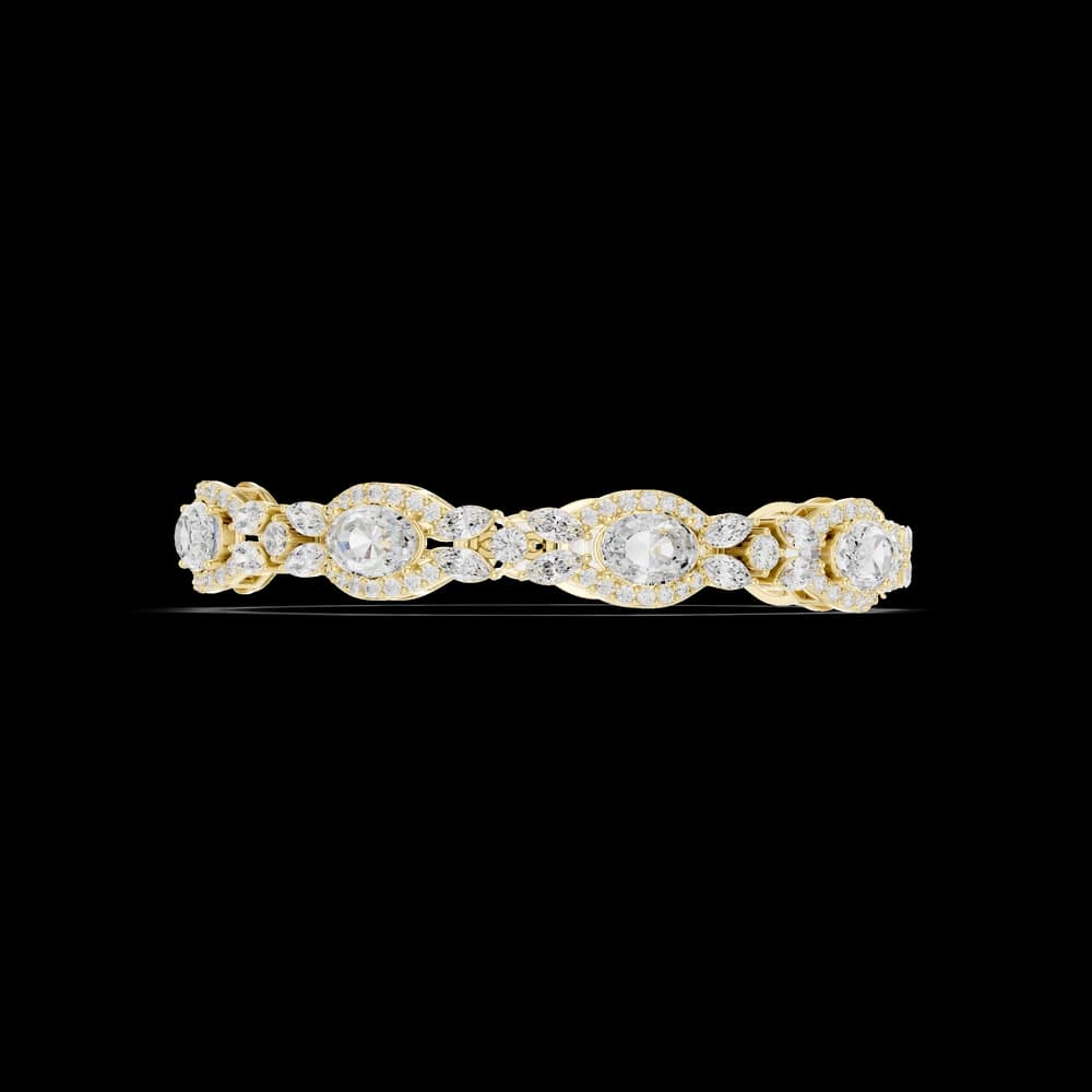 The Oval Halo & Marquise Cluster Bracelet - Image 7 The Oval Halo & Marquise Cluster Bracelet, view 7 of 7