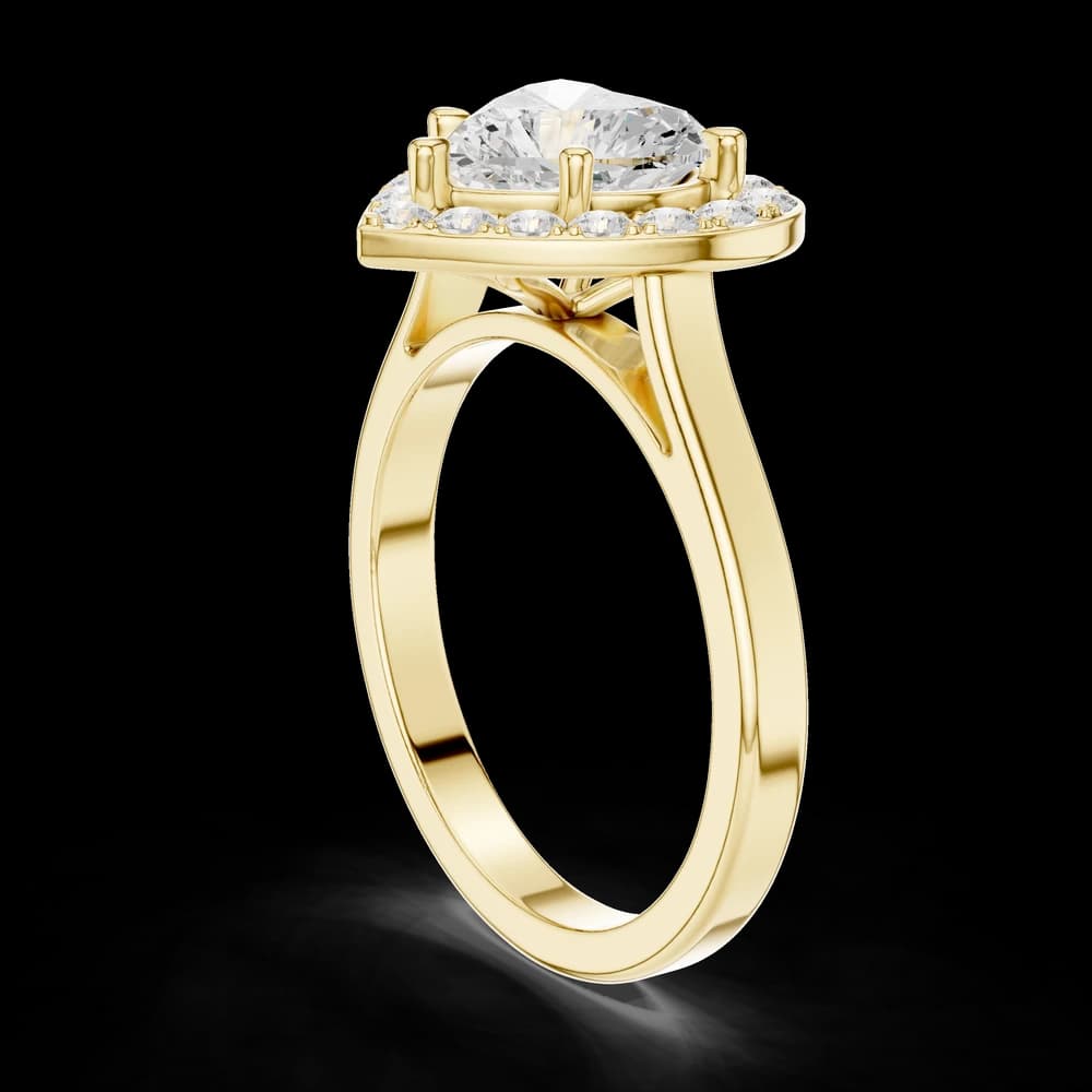 Heart Halo Round Lab Grown Diamond Ring - Image 4 Heart Halo Round Lab Grown Diamond Ring, view 4 of 6