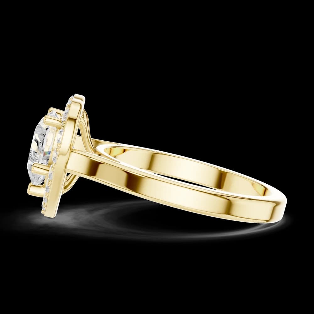 Heart Halo Round Lab Grown Diamond Ring - Image 6 Heart Halo Round Lab Grown Diamond Ring, view 6 of 6