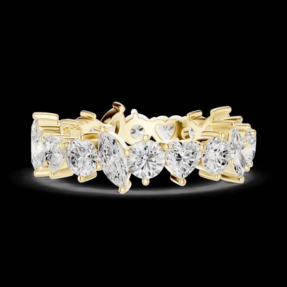 Multi-Shape Heart & Marquise Diamond Eternity Band - Image 6 Multi-Shape Heart & Marquise Diamond Eternity Band, view 6 of 6