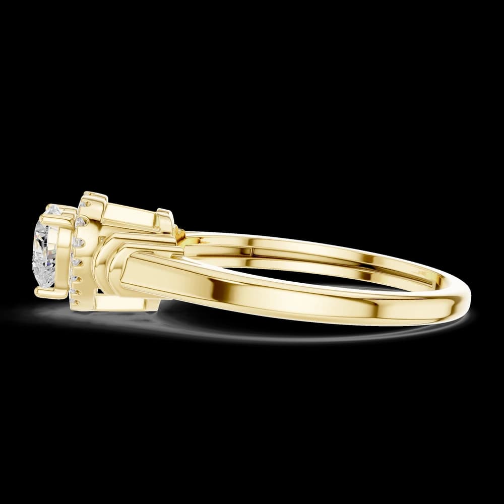 Heart Shaped Lab Grown Diamond Halo Ring - Image 6 Heart Shaped Lab Grown Diamond Halo Ring, view 6 of 6